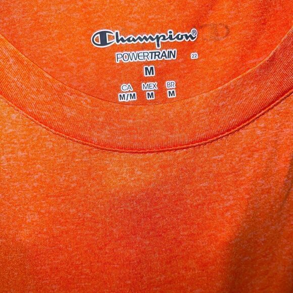 Champion Men's Orange PowerTrain Short Sleeve Shirt Vapor Medium T-Shirt - Picture 4 of 4